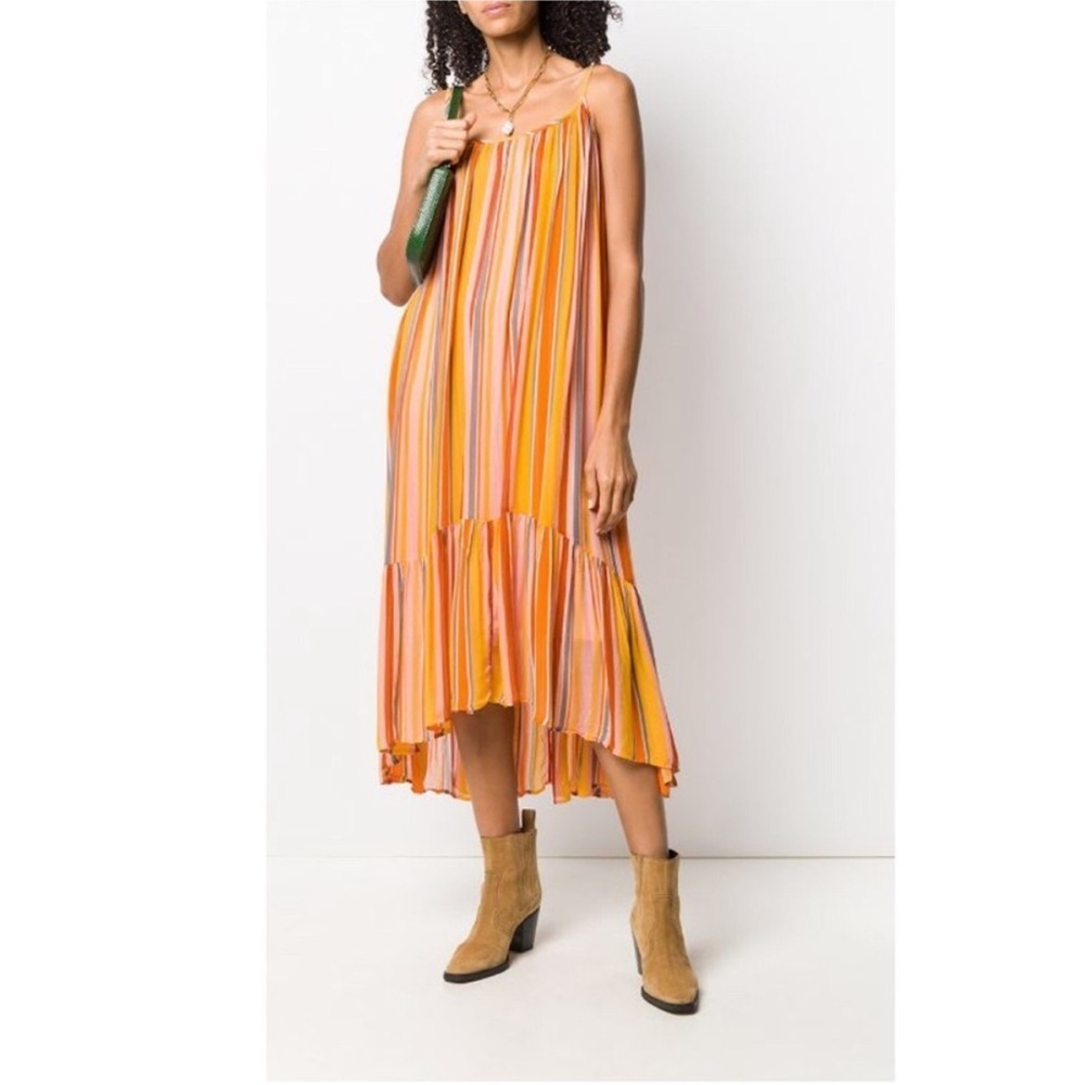 All Saints Paola Stripe Dress Sz 8